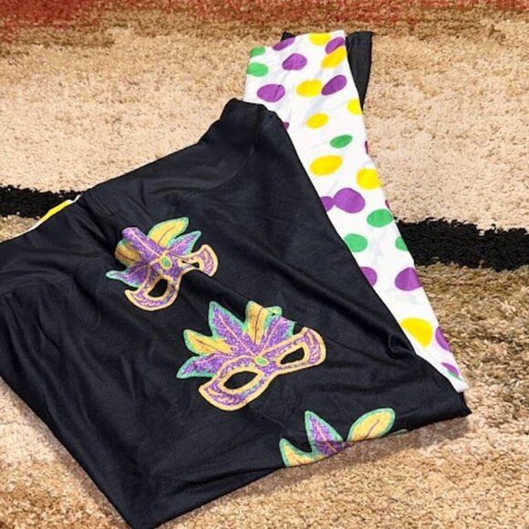 Mardi Gras Pants Unisex XL - Super Soft and Festive!! Celebrate Mardi Gras! NWT - Picture 1 of 6